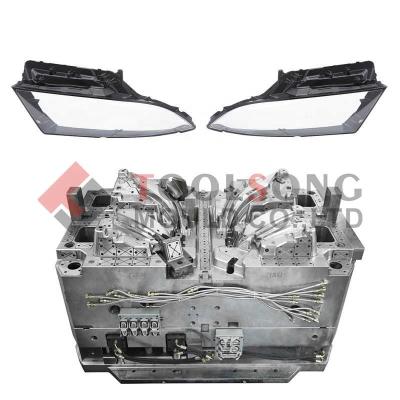 China 2K Head Lamp Plastic Automotive Injection Mold In Taizhou Precision Twin Shot Color Lens Double Die Tooling Manufacturer for sale