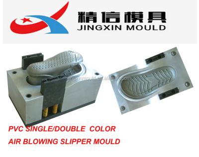 China To produce different type Eva slippers MAKE SINGLE/DOUBLE COLOR PVC AIR INJECTION SHOE BLOWING MOLD SINGLE for sale