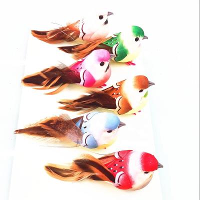 China FOAM colorful feather birds ornament for decoration for sale