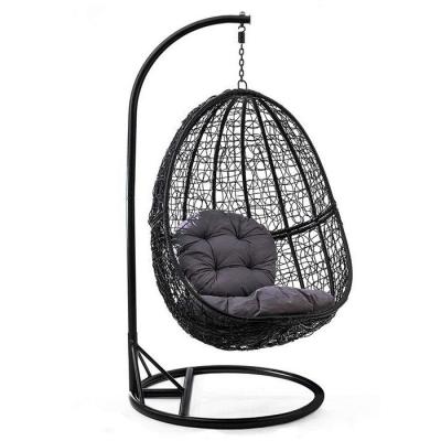 China Garden Egg Patio Room Free Standing Hanging Swing Comfortable Cheap Price New Design For Adults Outdoor Lounge Chair With Stand for sale