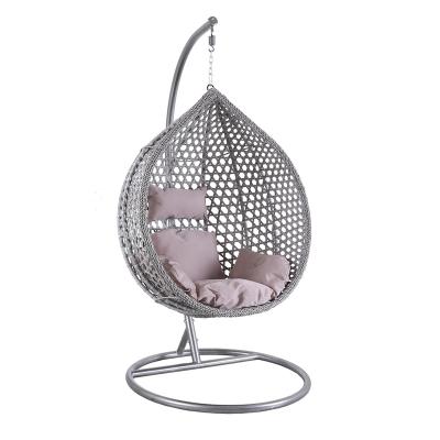 China Pear shape modern home india rattan metal swing sets outdoor adults, water drop jhoola garden swing for sale