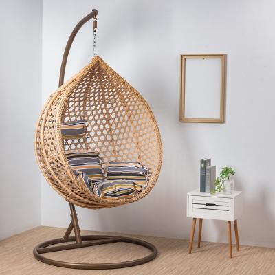 China 2019 Leisure Home Garden 0utdoor Wicker Swing Nest Leisure Use Rattan Egg Hanging Chair for sale