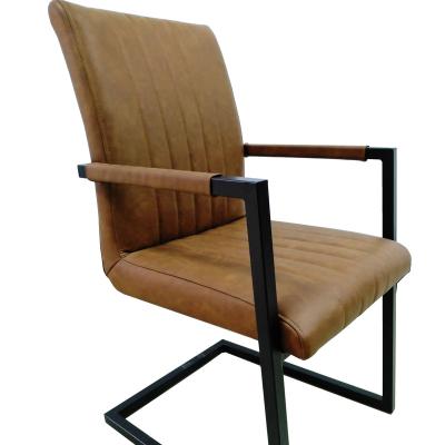 China Vintage Modern Commercial Special Popular Warm Brown Special Popular Europe Selling Good Quality Europe Moq 200 Moq Pu Leather Dining Chair for sale