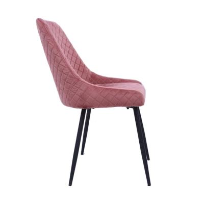 China Velvet Dining Chair 2022 Hot Sale Manufacturer Pink Velvet Kitchen Chair For Dining Room / Restaurant for sale