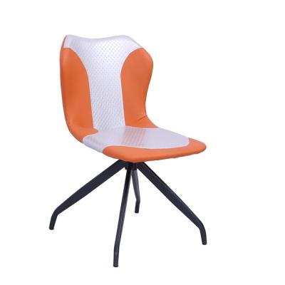 China Factory Sale Modern Good Quality Nordic Restaurant PU Leather Upholstered Dining Chair With Solid Wood Legs for sale