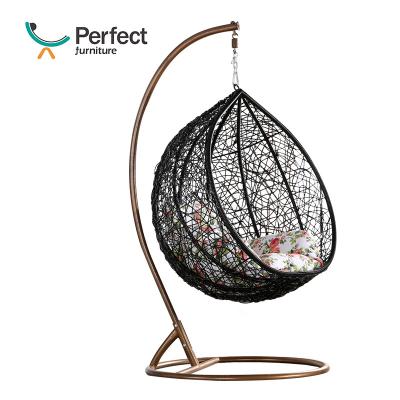 China Patio or Outdoor Hot Selling Indoor Swing Patio Furniture Water-Drop Shape PE Rattan Wicker Outdoor Hanging Chair,Outdoor Hanging Papasan Chair for sale