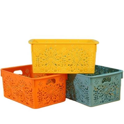 China Sustainable Newcomer Accept Custom Plastic Storage Basket Fruit Vegetable Storage Basket for sale