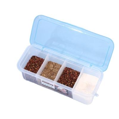 China Sustainable Discount Price OEM Kitchen Accessories 4 In 1 Stacking Plastic Seasoning Storage Box for sale