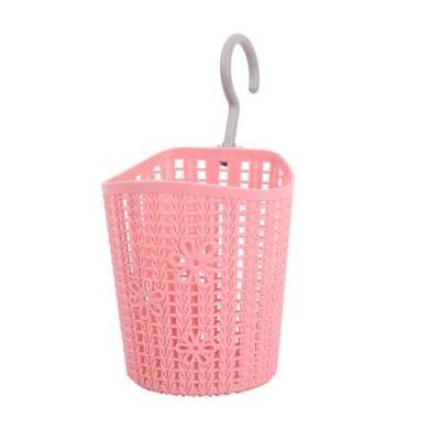 China Sustainable Skilled Manufacturer Convenient Under Shelf Storage Plastic Hanging Basket For Bathroom for sale