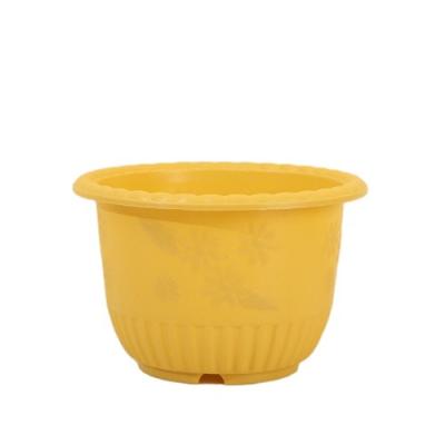 China New product plastic flower pot light urban outdoor decorative lace embellishment plastic flower pot for sale