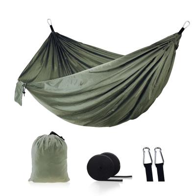 China Wholesale Adult Nylon Travel Hiking Portable Hammock Color Swing Outdoor Single Camping Hammock for sale