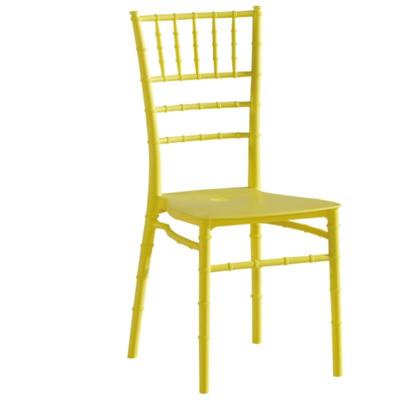 China Wholesale Modern Plastic Stackable Banquet Events Chair Colorful Chiavari Style Wedding Chairs for sale