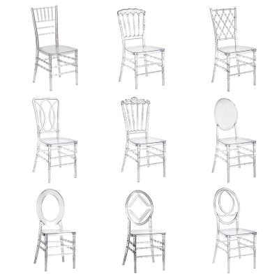 China Modern Hot Sale Modern Plastic Stackable Clear Tiffany Wedding Chair Banquet Chiavari Chair for sale