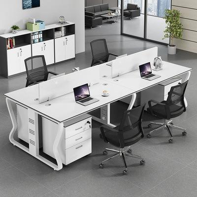 China Modern Office Furniture (Height) Adjustable Seater Office Desk Table Workstation Desk with Movable Storage for sale