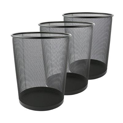 China Sustainable Customize Social Seat School Round Wire Waste Basket Mesh Wastebasket Trash Can for sale