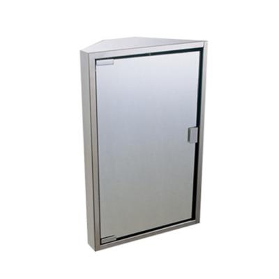 China Modern Wall Mounted Stainless Steel Triangle Bathroom Corner Mirror Cabinet for sale