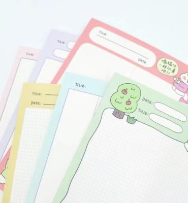 China high quality self-adhesive cute self-adhesive notepad promotional cute weekly stationery logo kawaii logo kawaii daily planner notepad for sale