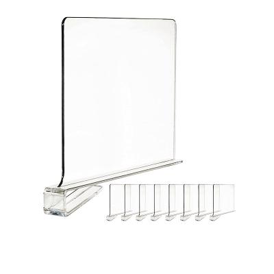 China Durable / High Gloss Clear Acrylic Wardrobe Dividers Clothing Storage Shelf Dividers for sale