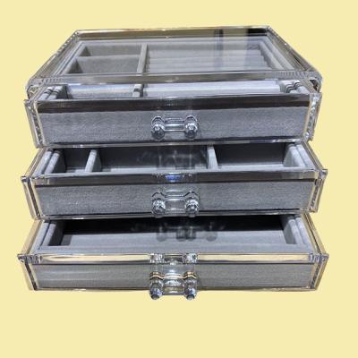 China Viable wholesale acrylic jewelry boxes clear acrylic material,acrylic jewelry display box,acrylic jewelry packaging box for sale