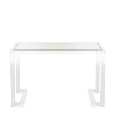 China Luxury/durable/high gloss/full height office desk customized modern clear acrylic living room dining home listing table for wedding home for sale