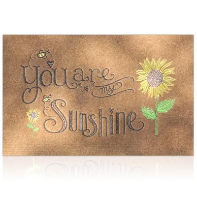 China Minimalist Doormats for Front Door Sunflower Door Mat for Home Entrance Mat Flower Brown Outside Entry Way Mat Kitchen Outdoor Cover for sale