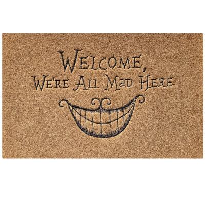 China Non-slip Door Mats Outdoor Funny Welcome Mats Indoor with Natural Rubber Backing, Smiley Doormats for Entrance Front Door Entrance Mats for sale