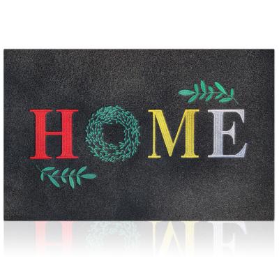 China Non-slip Home Mat for Front Door Inside Entry Black Doormats for Front Door with Back Entry Rubber Absorbent Cover Indoor Outdoor for sale