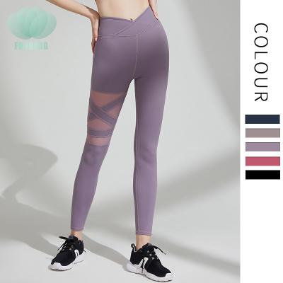 China Custom Logo Women Breathable Mesh Quilting Wholesale Cross Fitness Clothing Yoga Pants Women Gaiters Fitness Pants For Woman for sale