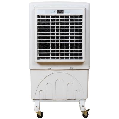 China Eco-Friendly New Design White Freestanding Mobile Air Cooler With 6000cmh Airflow for sale