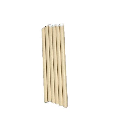 China Contemporary Freestanding Kraft Paper Straw Disposable Degradable Tip Single Wrapping Paper Straw for sale