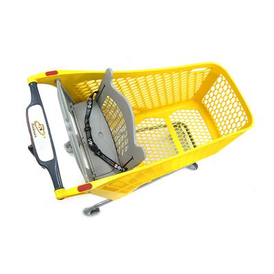 China High Quality Plastic Unfolding Factory Shopping Trolley 220L Shopping Carts For Sale for sale