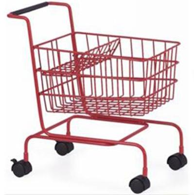 China Fit For Children 3~8 Year Old Wholesale Mini Kids Metal Supermarket Happy Shopping Cart for sale