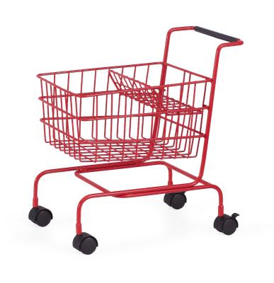 China Red Unfolding Supermarket Kids Metal Shopping Cart (RHB-360) for sale