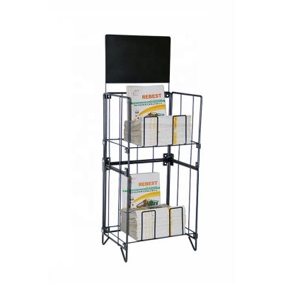 China Factory Manufacture Durable Metal Display Magazine Rack Outdoor Newspaper Rack for sale