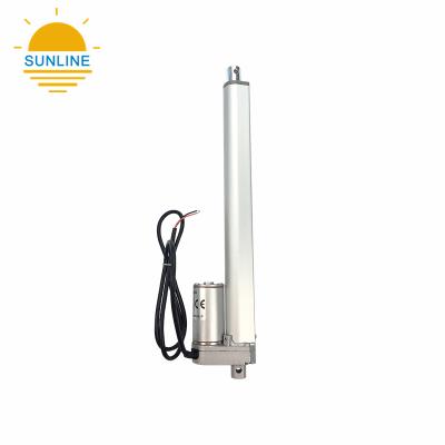 China Waterproof 12V Linear Actuator with Servo Motors for Motion Platform Load Force 40N Speed ​​15mm/s Stroke 300mm IP54/IP65 for sale