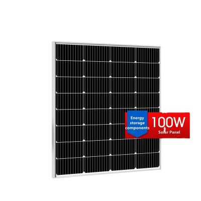 China Power System Best 182 SKOO China Mono Solar Cells 100W Mono Solar Panel Conversion Rate Black Waterproof PV Panel Full High for sale