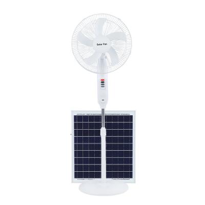 China Hotel factory direct solar fan 25W solar power fan with solar panel rechargeable household stand solar fan for sale