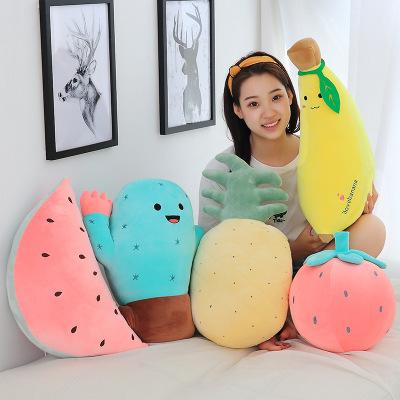 China Nordic Imitation PASSIONATE Pink Wind Cushion Fruit Blanket Pillow Figure Cartoon I.S.A. Air Conditioning Blanket Nap Blanket for sale