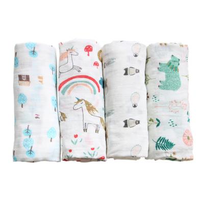 China Best Selling HOT Newborn Gift Bamboo Cotton Baby Wrap Wraps Muslin Wrap Blanket for sale