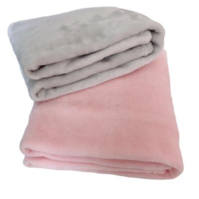 China Anti-pilling New Style Coral Fleece Travel Baby Blanket Customized for sale