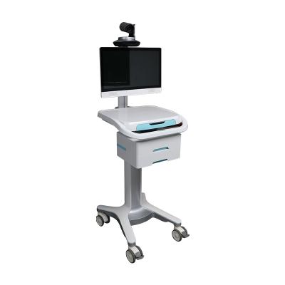 China Hot Device Korea Telehealth Glucomet Machine HD Video SONKA Physician Health Cart Telemedicine Medical Trolley for sale