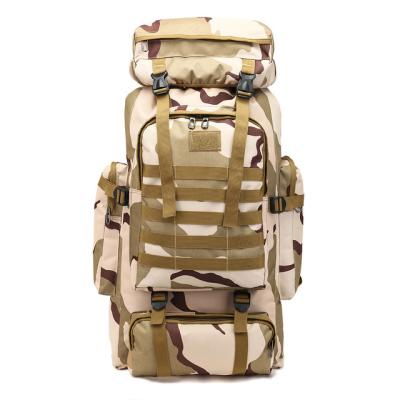 China Oxford Outdoor 80L Waterproof Military Tactical Travel Hiking Climbing Backpack for sale