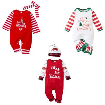 China Breathble comfortable my first baby romper 2021 Newcomer Christmas First Christmas Baby Popular Baby Clothes for sale