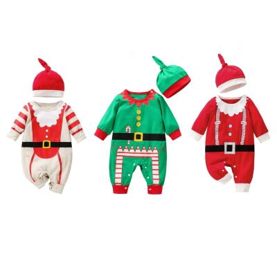 China Breathble New Arrival Cozy Wholesale Cheapest Christmas Baby Clothes Customized Christmas Romper for sale