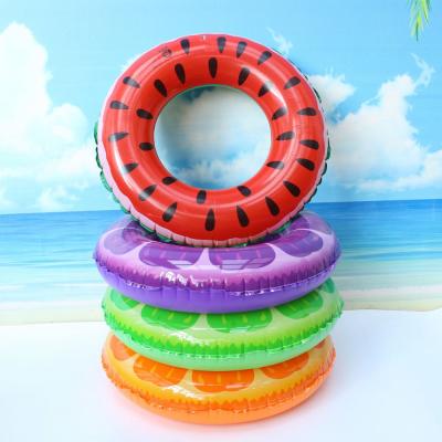 China Wholesale Inflatable Swimming Pool PVC Kids etc. 90CM Fruit Watermelon Lemon Rings Summer Beach Pool Swimming Float Toys for sale