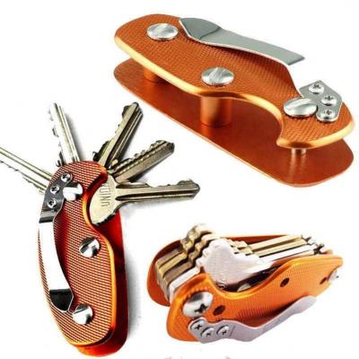 China Lightweight Convenient Flexible Aluminum Alloy Compact EDC Holder Clip Key Chain Organizer for sale