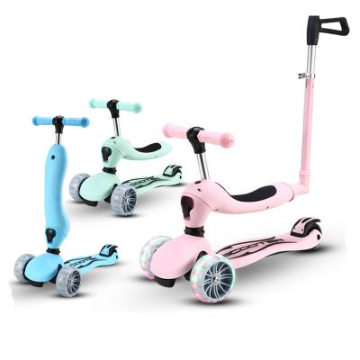 China Drop shipping high quality 5 multi function steel in plastic 1scooter children play baby tricycle bicycle for sale