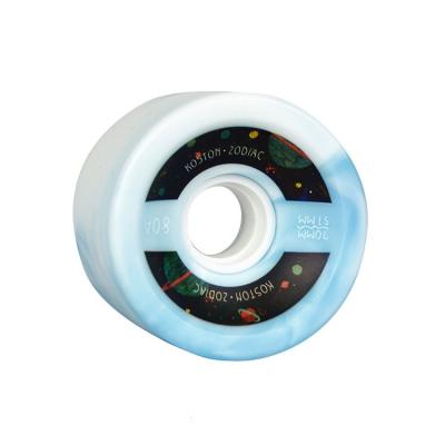 China Adult Pulley Big 70Mm In White Custom Longboard Wheels for sale