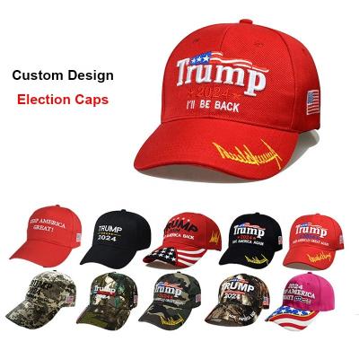 China COMMON Trump Hats 2024 American Presidential Election Baseball Caps, Custom Design Hat Size Election Campaign Hat Crests One for sale