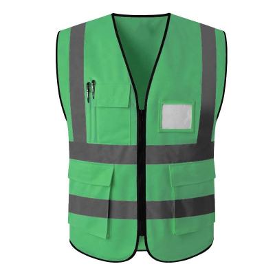 China LED FLASH INSTANT Green Reflective Personal Construction Tape Vest LED Safety Hi Vis Work Safety Reflective Clothing High Visibility Hi Vis for sale